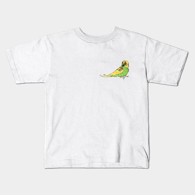 Budgie - recessive pied Kids T-Shirt by CMCdoodles